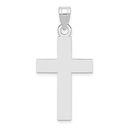 14K Weißgold 14K Weißgold Poliert Kreuz Charm