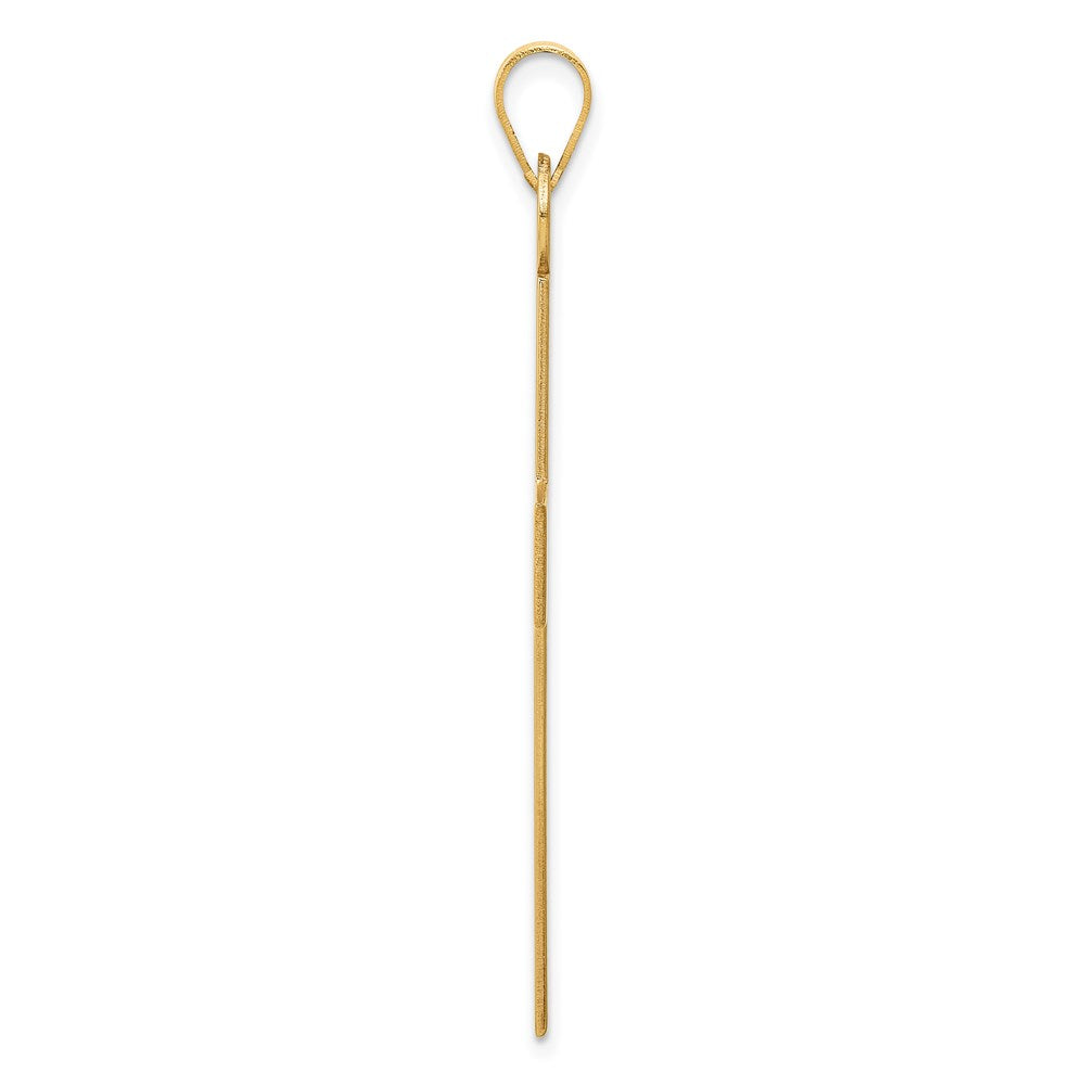 14K Gelbgold Poliertes Kreuz-Charm