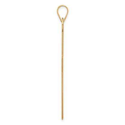 14K Gelbgold Poliertes Kreuz-Charm