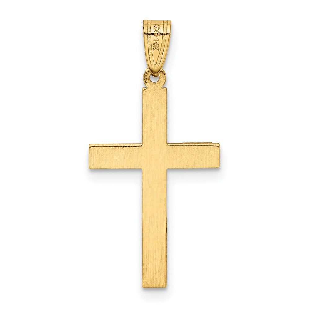14K Gelbgold Poliertes Kreuz-Charm