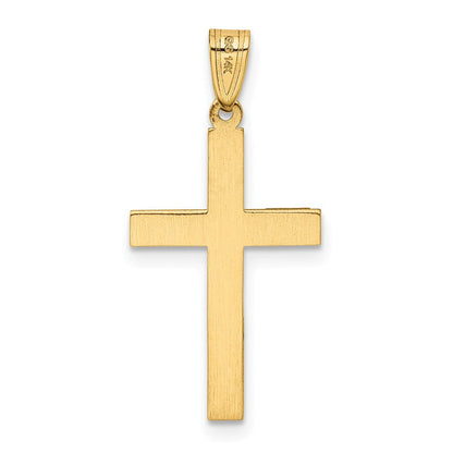 14K Gelbgold Poliertes Kreuz-Charm