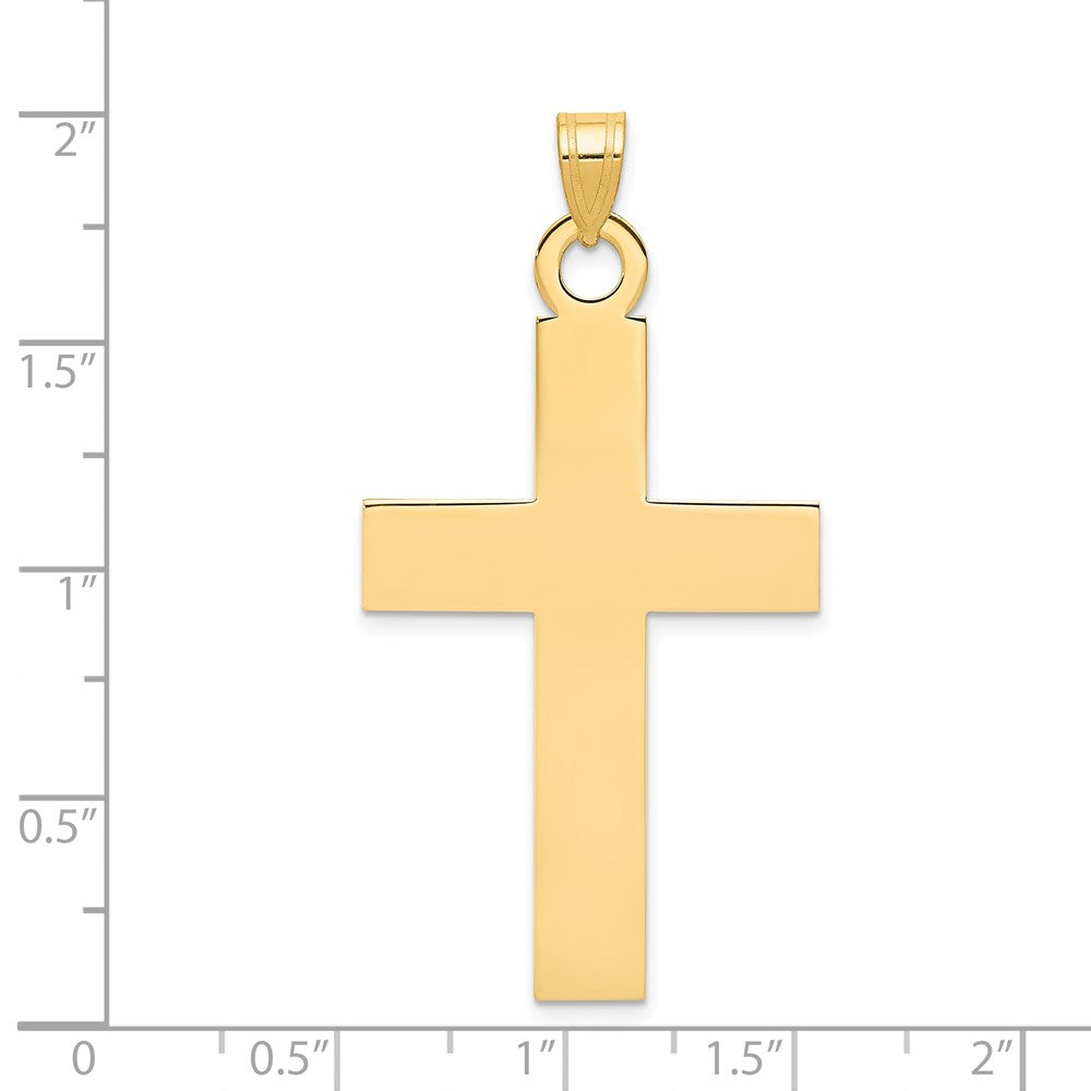 14K Gelbgold Poliertes Kreuz-Charm