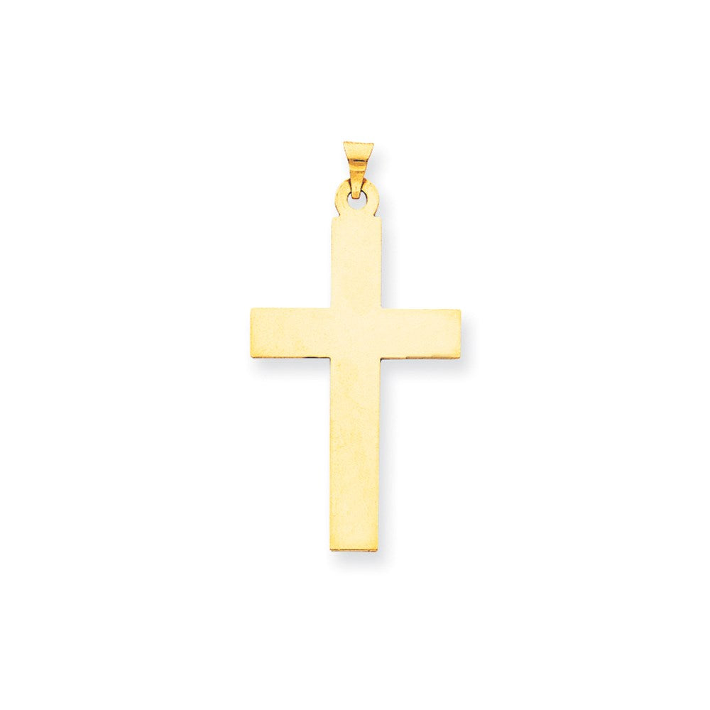 14K Gelbgold Poliertes Kreuz-Charm