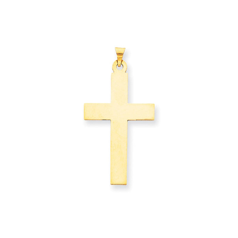 14K Gelbgold Poliertes Kreuz-Charm