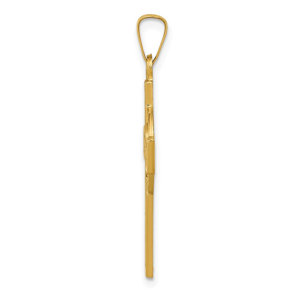 14K Gelbgold Keltisches Kreuz Charm