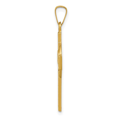 14K Gelbgold Keltisches Kreuz Charm