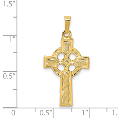 14K Gelbgold Keltisches Kreuz Charm