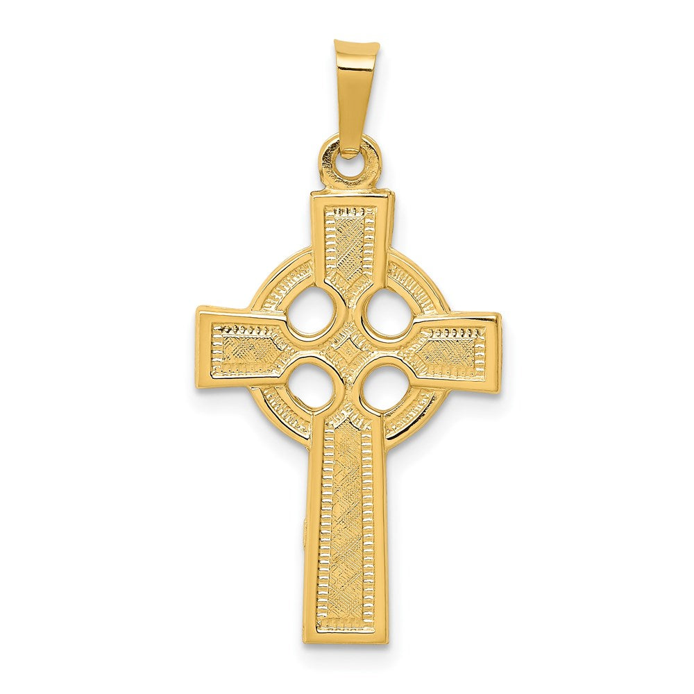 14K Gelbgold Keltisches Kreuz Charm