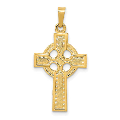 14K Gelbgold Keltisches Kreuz Charm