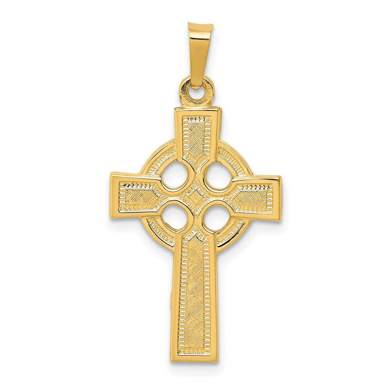 14K Gelbgold Keltisches Kreuz Charm