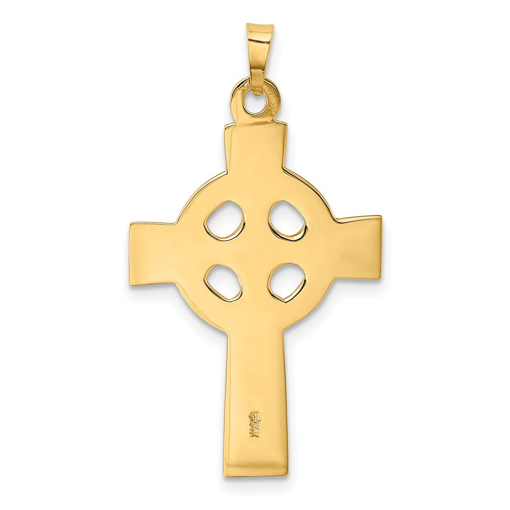 14 Karat Gelbgold Keltisches Kreuz Charm