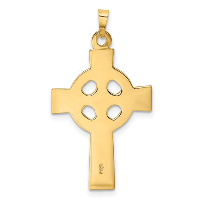 14 Karat Gelbgold Keltisches Kreuz Charm
