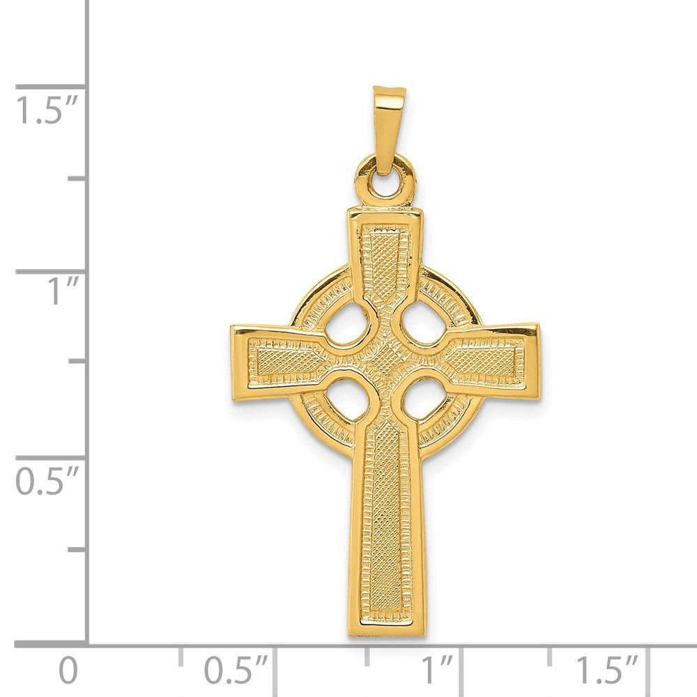 14 Karat Gelbgold Keltisches Kreuz Charm