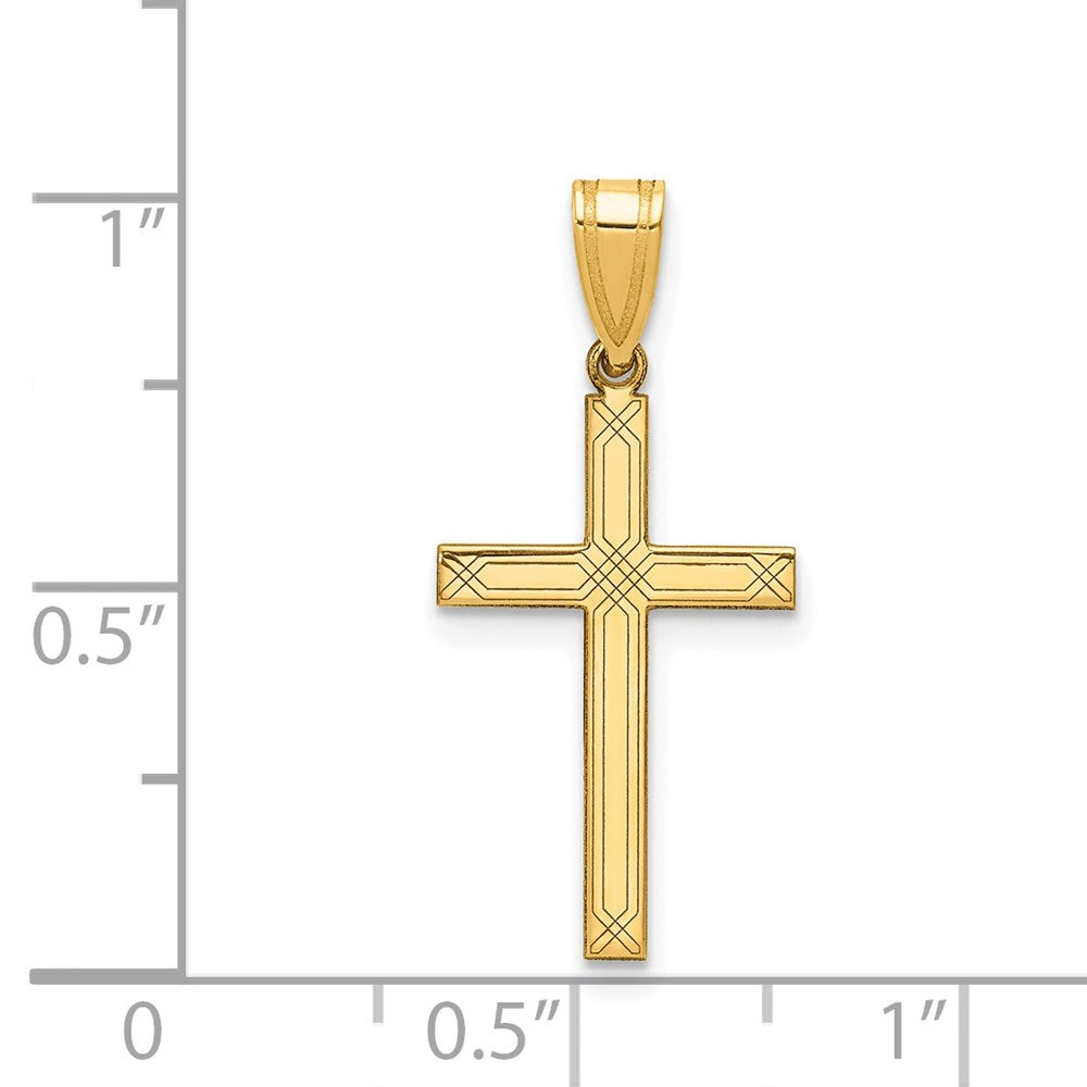 14K Gelbgold 14K Kreuz Charm