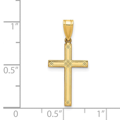 14K Gelbgold 14K Kreuz Charm