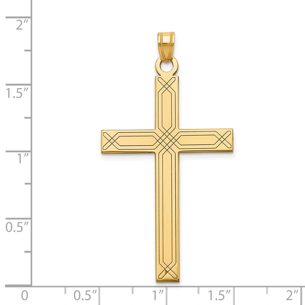 Kreuzanhänger aus 14K Gelbgold