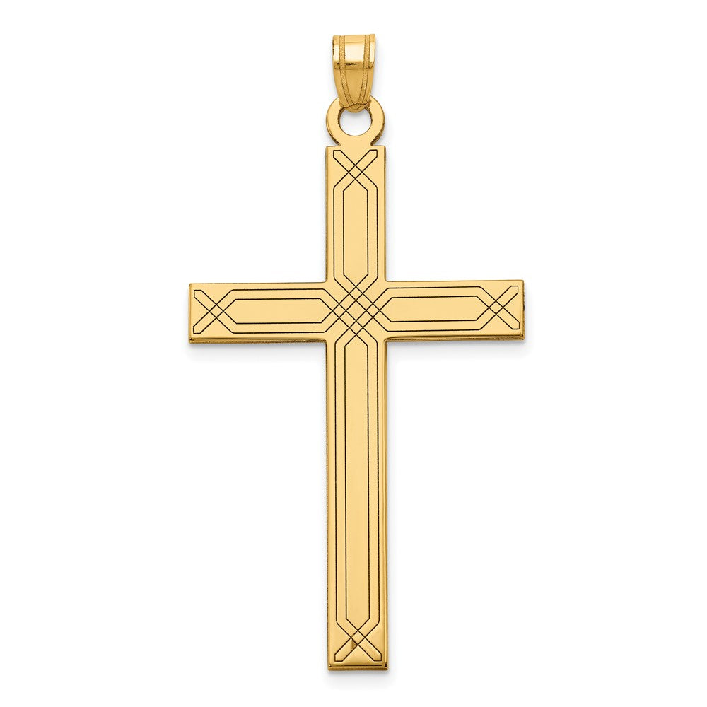 Kreuzanhänger aus 14K Gelbgold