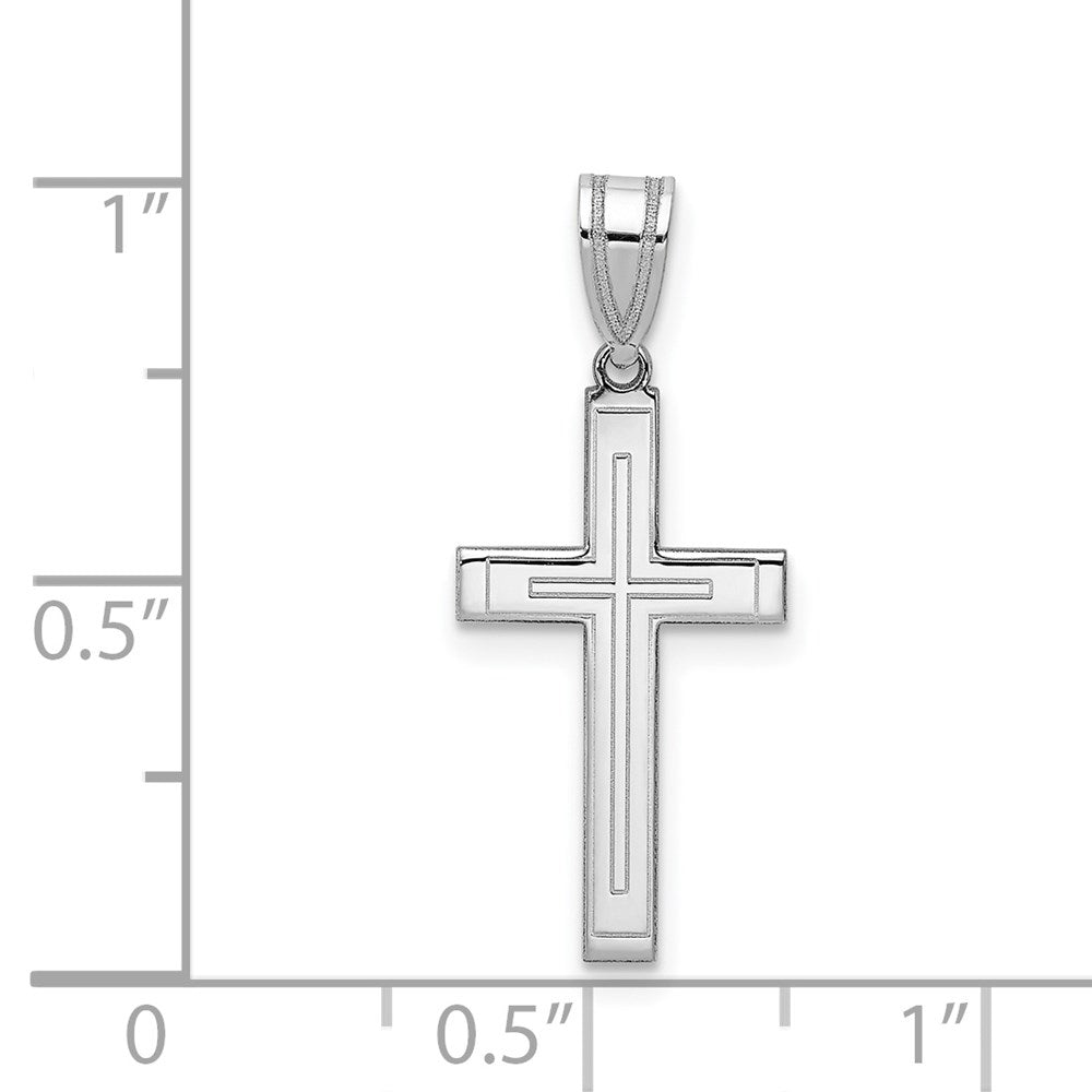 14K Weißgold 14K Weißgold Kreuz Anhänger