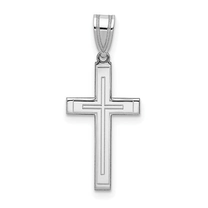 14K Weißgold 14K Weißgold Kreuz Anhänger