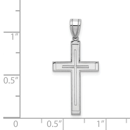 14K Weißgold Kreuzanhänger