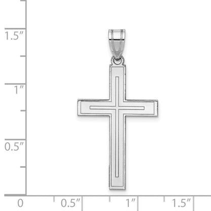 14K Weißgold Kreuzanhänger