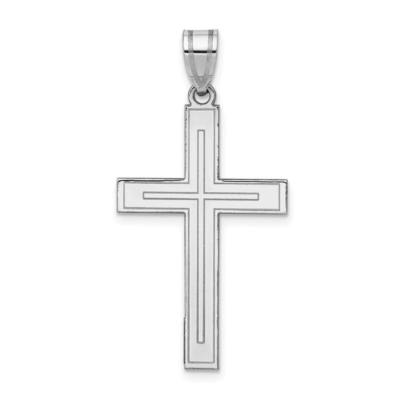 14K Weißgold Kreuzanhänger