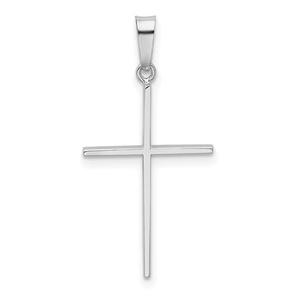 14K Weißgold Kreuz-Charm