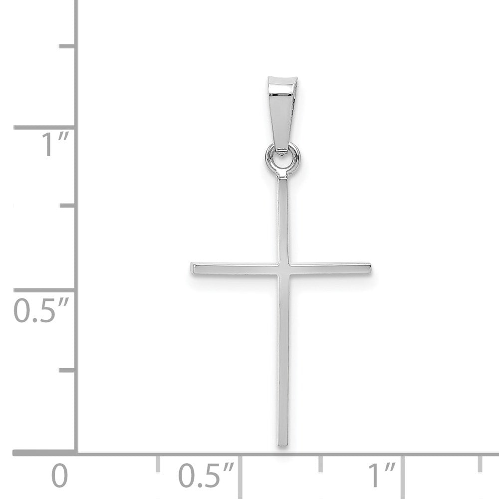 14K Weißgold Kreuz-Charm