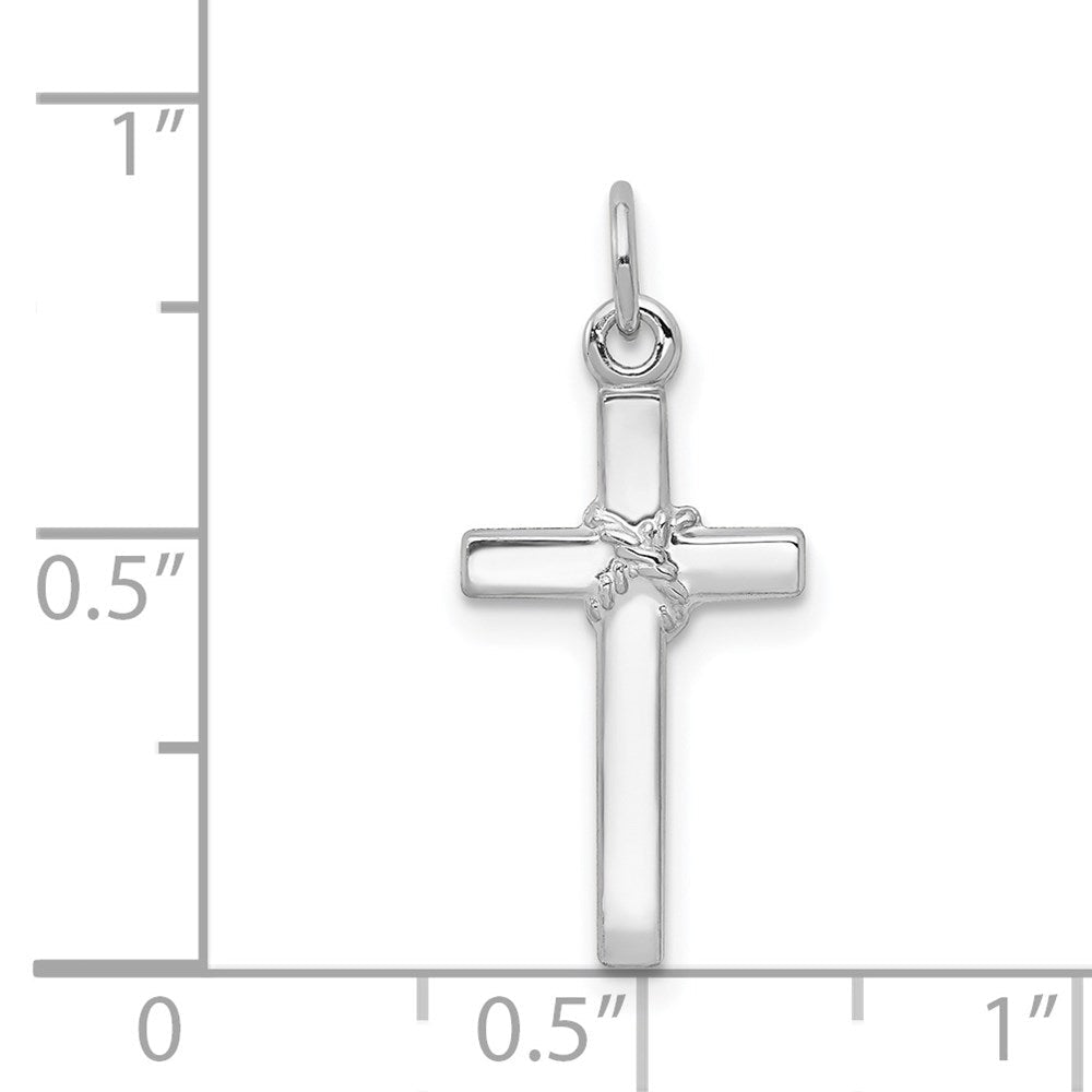 14K Weißgold 14K Weißgold Kreuz Charm