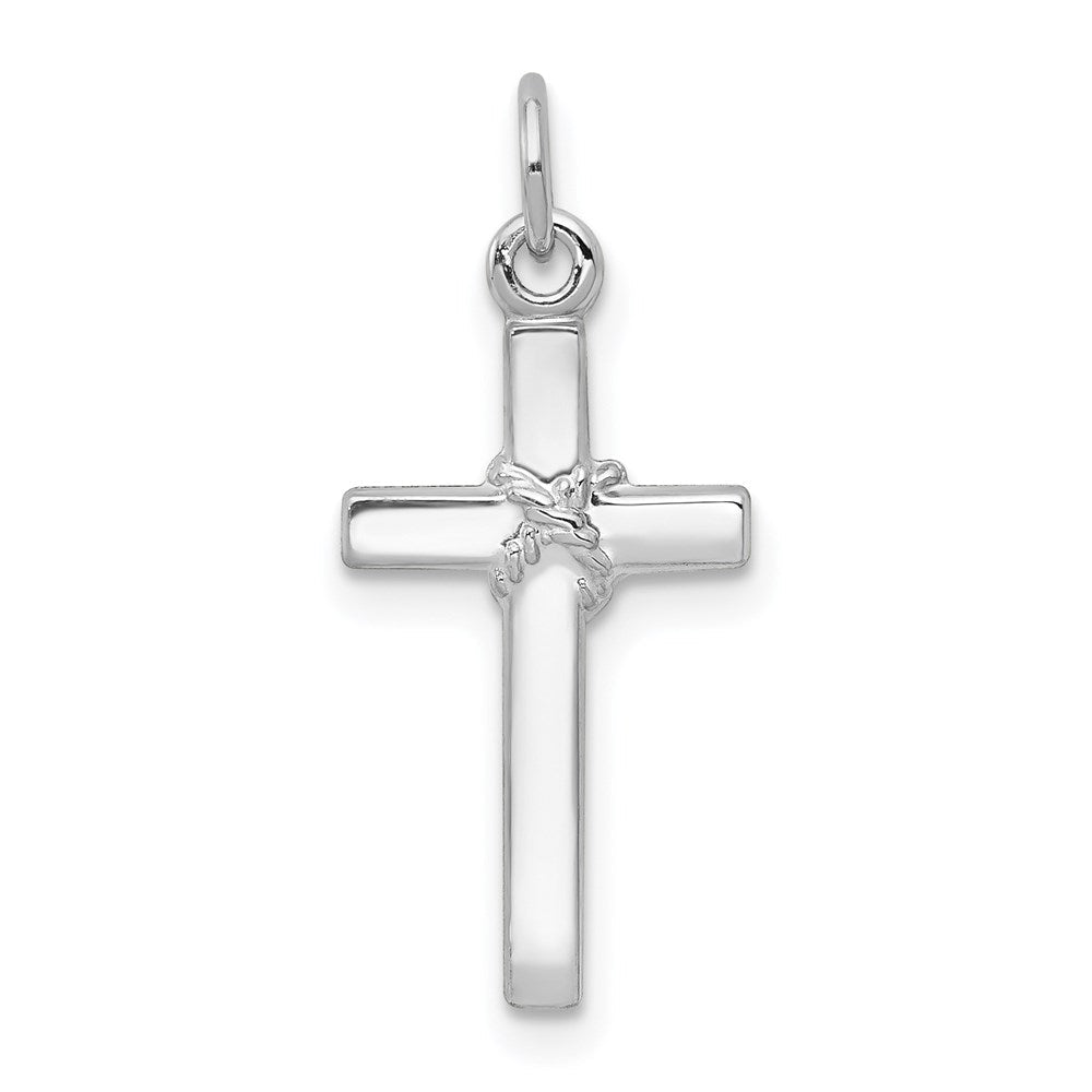 14K Weißgold 14K Weißgold Kreuz Charm