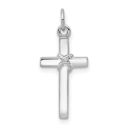 14K Weißgold 14K Weißgold Kreuz Charm