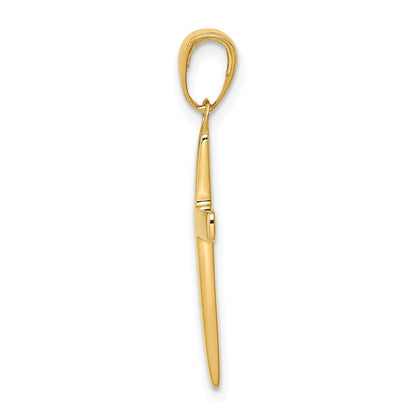 14K Gelbgold 14K Poliert Kreuz Charm