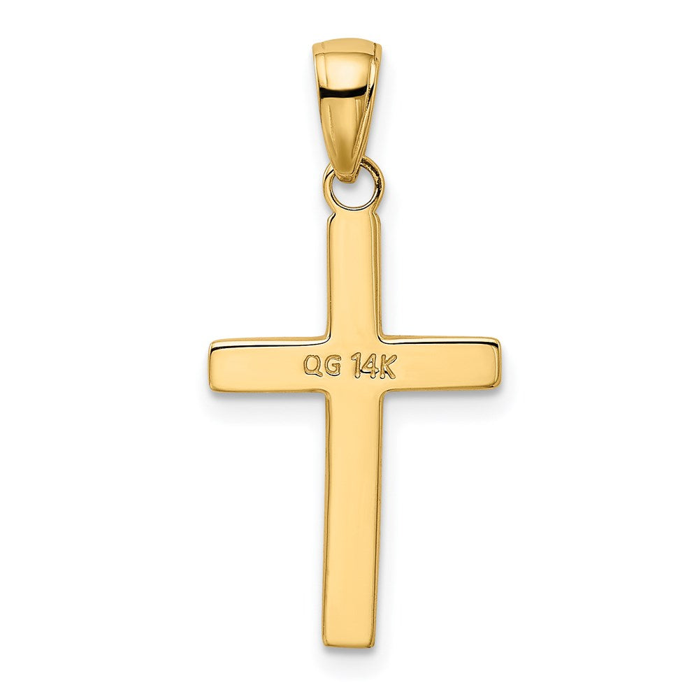 14K Gelbgold 14K Poliert Kreuz Charm