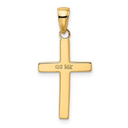 14K Gelbgold 14K Poliert Kreuz Charm