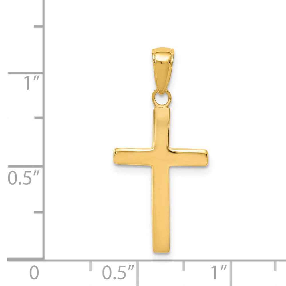 14K Gelbgold 14K Poliert Kreuz Charm
