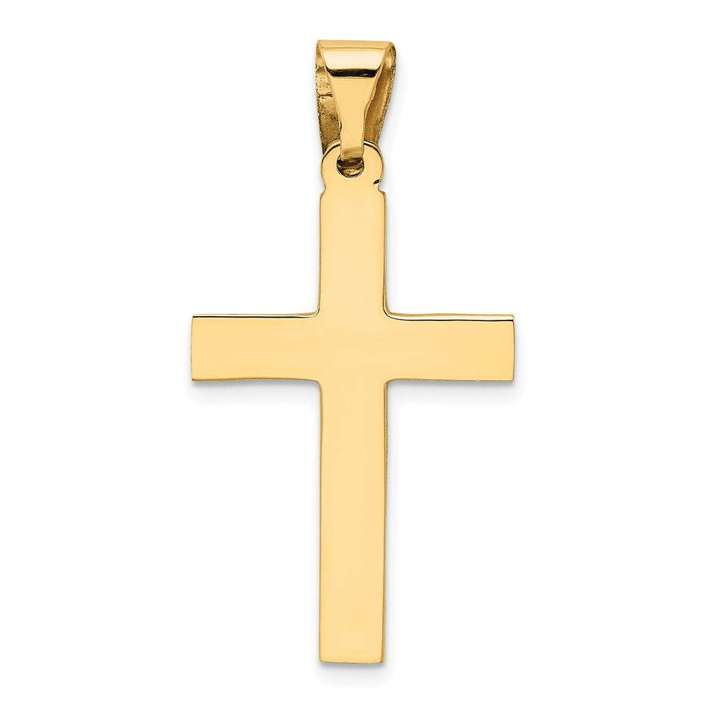 14K Gelbgold Polierter Kreuz-Anhänger