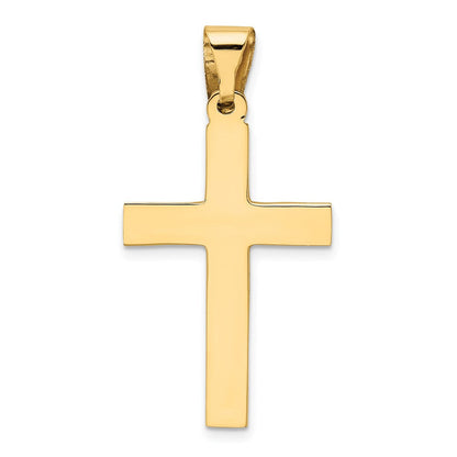 14K Gelbgold Polierter Kreuz-Anhänger
