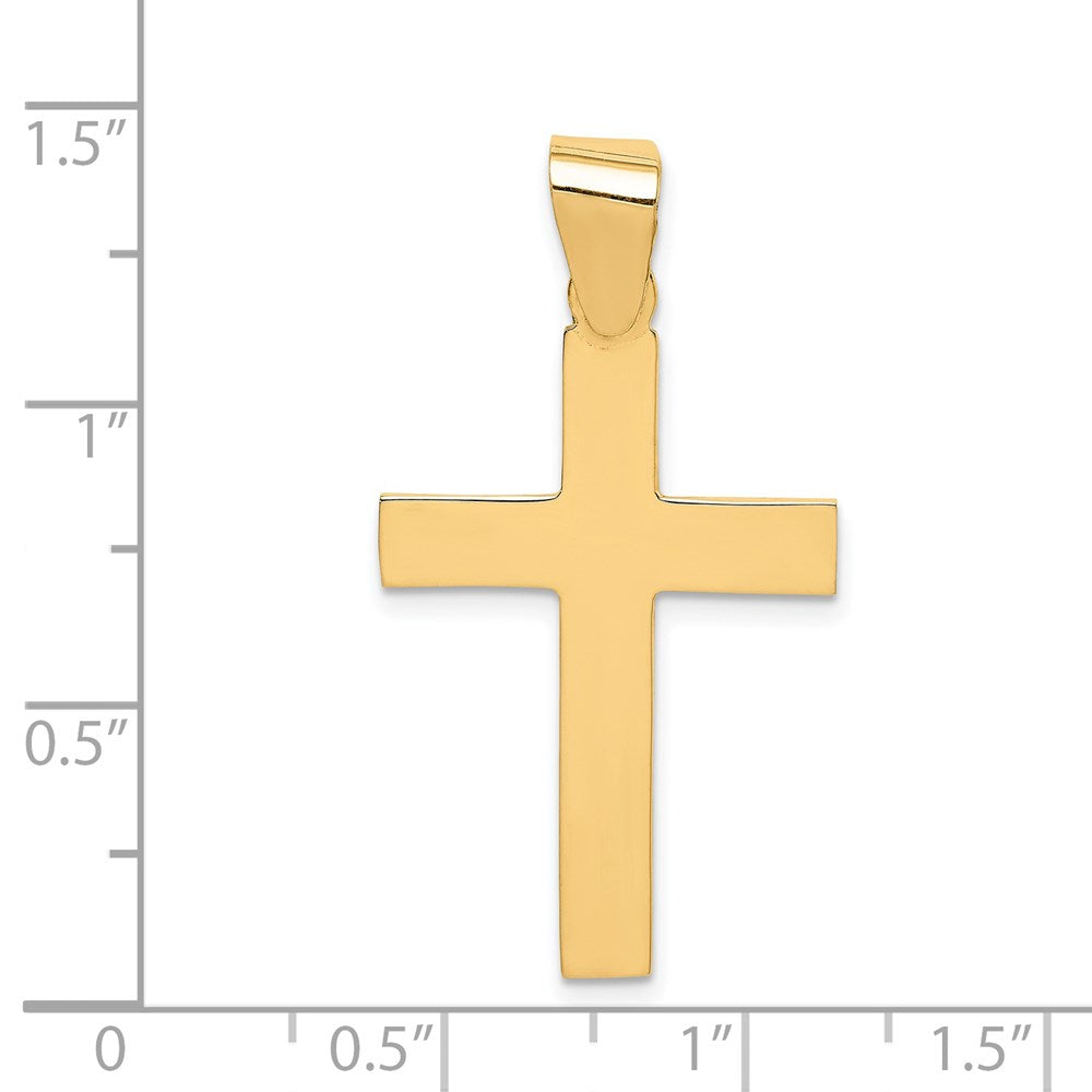 14K Gelbgold Polierter Kreuz-Anhänger