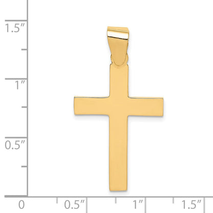 14K Gelbgold Polierter Kreuz-Anhänger
