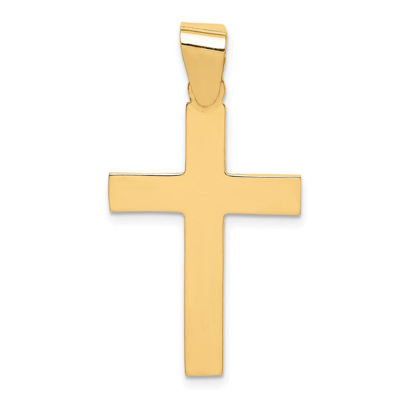 14K Gelbgold Polierter Kreuz-Anhänger