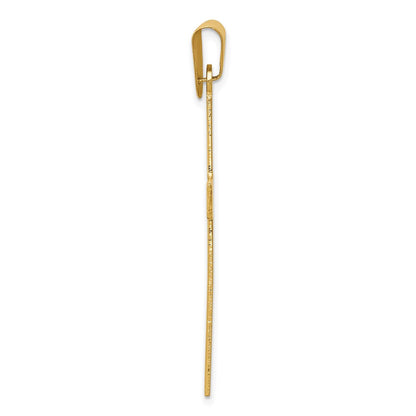 14K Gelbgold Poliertes Kreuz Anhänger