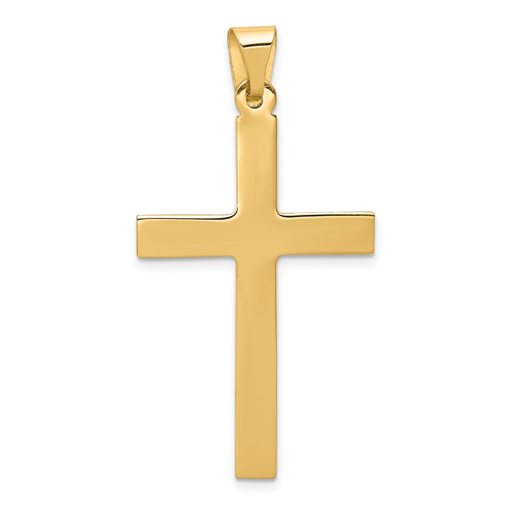14K Gelbgold Poliertes Kreuz Anhänger