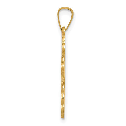 14K Gelbgold Orthodoxes Kreuz Charm