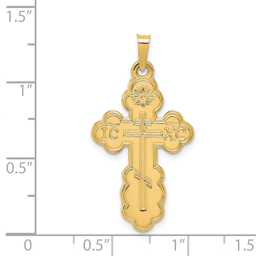 14K Gelbgold Anhänger mit Orthodoxem Kreuz