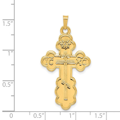 14K Gelbgold Orthodoxes-Kreuz-Anhänger