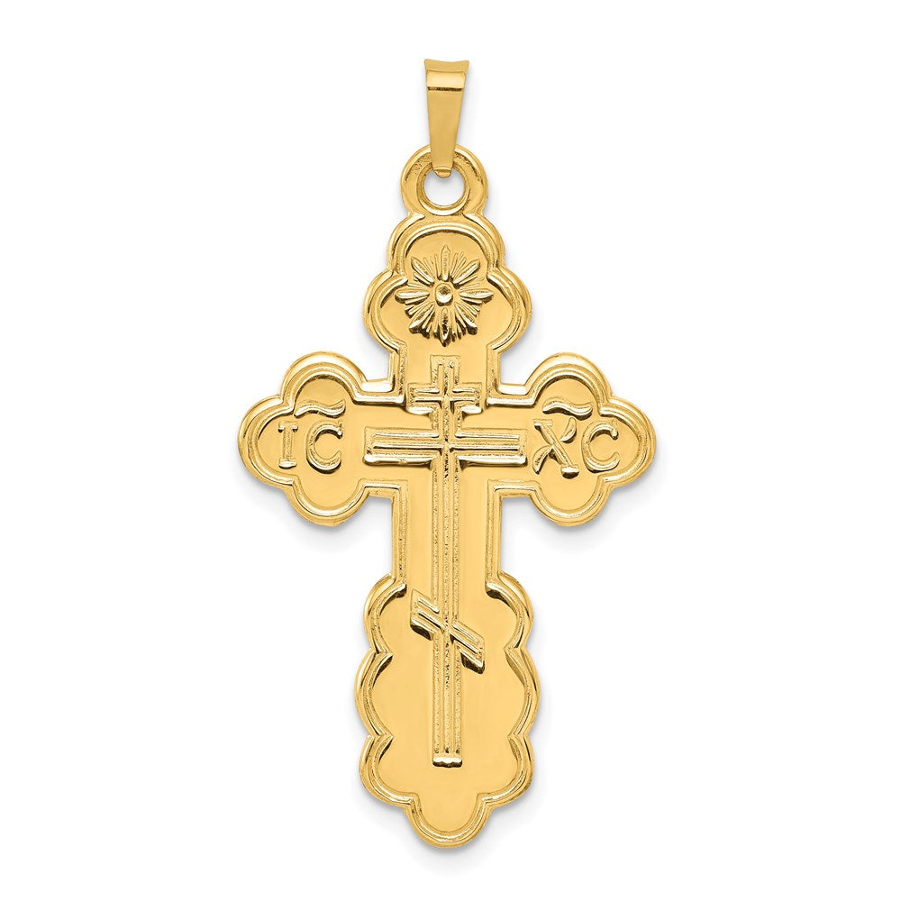 14K Gelbgold Orthodoxes-Kreuz-Anhänger