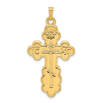 14K Gelbgold Orthodoxes-Kreuz-Anhänger