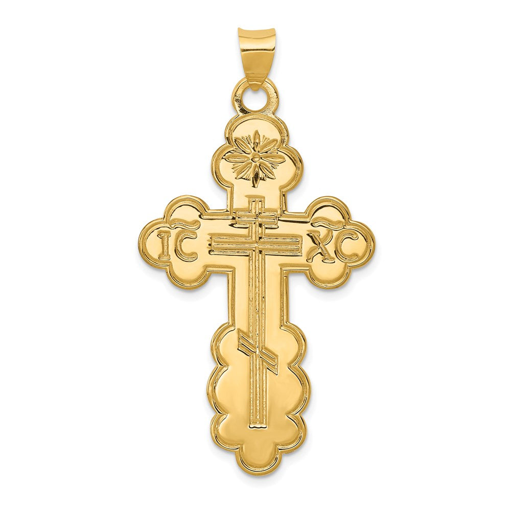 Anhänger „Orthodoxes Kreuz" aus 14K Gelbgold