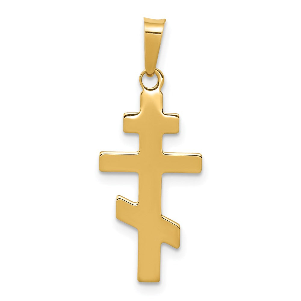 14K Gelbgold 14K Eastern Orthodox Kreuz Charm