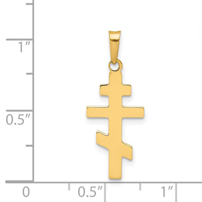 14K Gelbgold 14K Eastern Orthodox Kreuz Charm